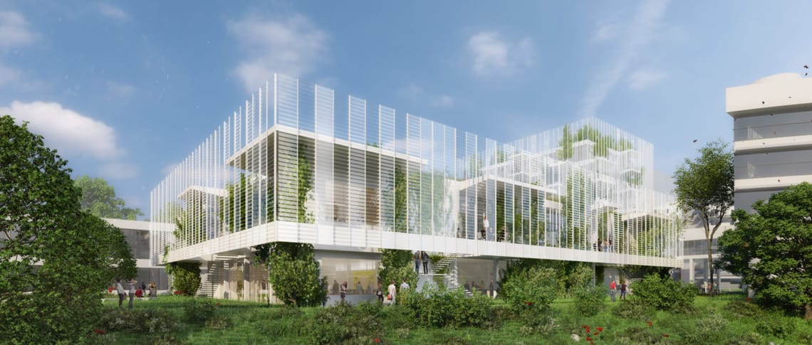 Vitrine paysagère pour l’ESSEC | Réalisation d’Architecturestudio